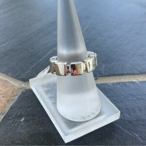 Modern Sterling Silver 925 one of a kind Geometric Ring size 7